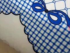 Gay handsome guy showing masturbation skills