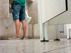 Unexpected encounter in the shopping mall bathroom