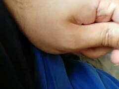 Guy jerks to amateur gay blowjob