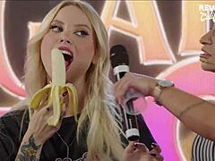 California hotties compete in deep throat challenge fun.