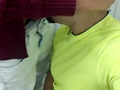Public restroom affair with Brazilian stud