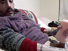 Melvincoficial shows off huge cock in solo masturbation