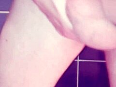 Solo Masturbation in Bathroom with Intense Cum and Spanking