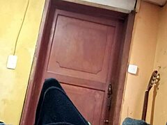 celebrating new year in lingerie solo