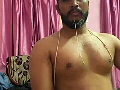 Solo boy goes sloppy with deepthroat action tonight