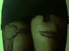 amateur travesti in black dress seduces with bold moves