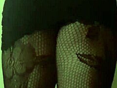 amateur travesti in black dress seduces with bold moves