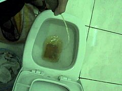 Solo Moment in the Bathroom Caught on Cam