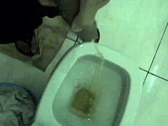 Solo Moment in the Bathroom Caught on Cam