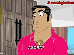 Cartoon gay stud goes wild in rabudo gangbang! 🔥