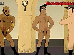 Hot gay action with bullfighters in steamy animated cartoon!
