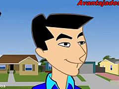 Cartoon gay stud goes wild in rabudo gangbang! 🔥