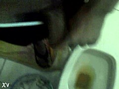 Solo Moment in the Bathroom Caught on Cam