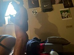 bent over, taking my lover’s hard rod deep