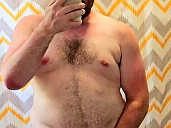 gay man cumming in a casual chat moment.  