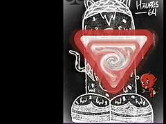 Teasing Dildo Play in Garage for NFT Sketch.