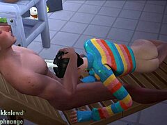 Two boys dominate bunny femboy in rough anal play