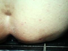 Riding my dildo fast and deep in tight ass