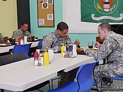 gay army trio drills hard in outdoor action