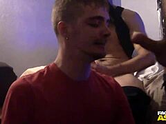 a newcumer steps into the scene with a monster cock. amateur anal and blowjob action unfolds raw!