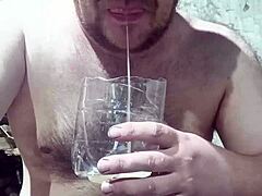 This gay dude savors juice dripping from hard shaft