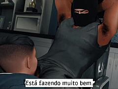 Intruders cartoon gay action with intense 3D pounding