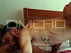 A skinny latino man desires two cocks in his story