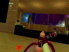 furry guy jerks his monster cock solo