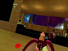 furry guy jerks his monster cock solo