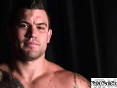 Super stud's FIRST GAY BIGCOCK SEX!