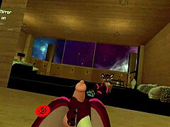 furry guy jerks his monster cock solo