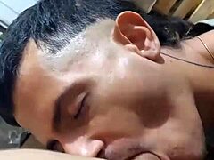 Young Guy Forces Blowjob In Work Storage