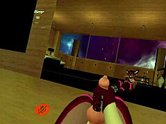 furry guy jerks his monster cock solo