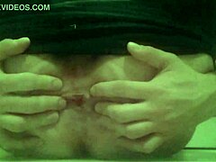 Nik94's solo crossdressing session with double fingering