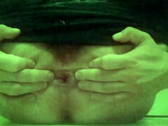 Nik94's solo crossdressing session with double fingering