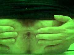 Nik94's solo crossdressing session with double fingering