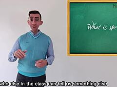 Step Gay Dad Roleplays Sex Education With Class Clown Using Dildo And Handjob