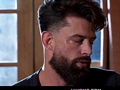 Wow! Hung gay bears Chris Damned and Alpha Wolfe fucking bareback with tattoos!