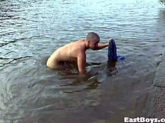 handjob with twink and gut punch.