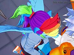 Digimon yaoi renamon and rainbow dash handjob blowjob anal creampie