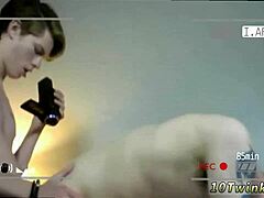 Cute twink BAREBACK buddies KISS and FUCK in live oral show.