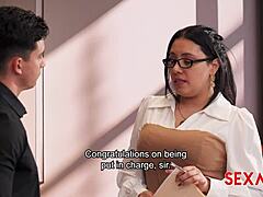 Hot Assistant Submits To Junior Paola Rubiel In Quickie Fucking