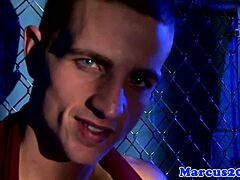 Muscular Gay Jock Passionately Strokes His Cut Cock.