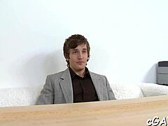 Sexy amateur gay blowjob and hardcore bareback fucking with oral action