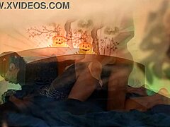 on halloween night, jon arteen the 18+ ghost boy bareback fucks curly emo femboy goth ladyboy until loud moaning orgasm.