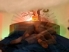 on halloween night, jon arteen the 18+ ghost boy bareback fucks curly emo femboy goth ladyboy until loud moaning orgasm.