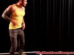 these amateur black ebony hunks and jocks went for intense interracial group fucking under lights