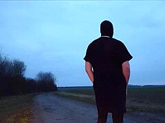 i feel so excited in latex leggings and shoes for my first crossdresser outdoor adventure