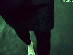 i feel so excited in latex leggings and shoes for my first crossdresser outdoor adventure