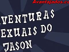 Whoa, check out this Brazilian anime hentai where he's fudendo o gay na cabana da selva! 🌴🍆